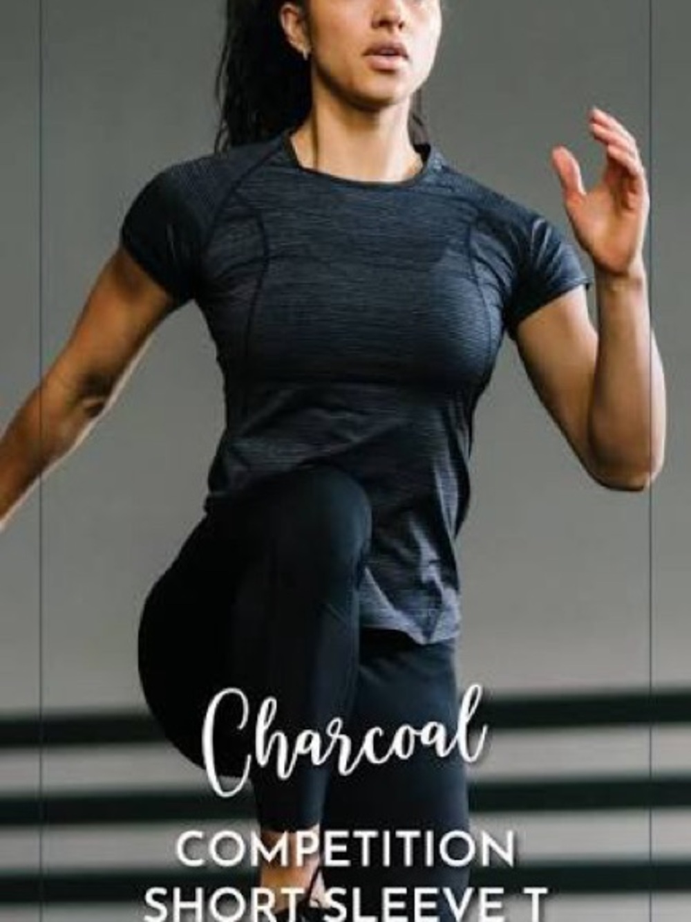 NWT Zyia Active Charcoal Competition Short Sleeve T-Shirt XL
